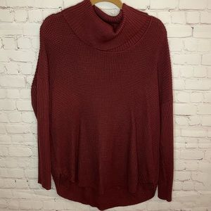 Beautiful Maroon Cowl Neck Calvin Klein Sweater Size XL